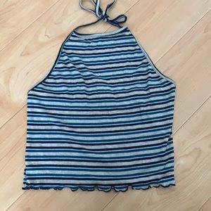 STRIPED HALTER TOP SIZE S!